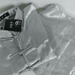 NWT Chinese Dragon Print Silk Tang Suit Kung Fu Set Size 175 / XXL(US)